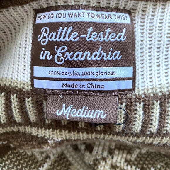 Mulitcolored Cardigan Sweater Novelty Print Unique Fashion Quirky Grandpa Granny - Picture 2 of 9